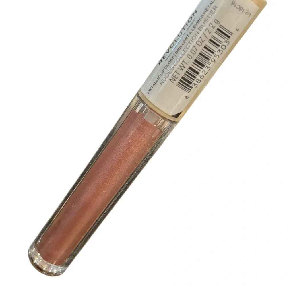 Makeup Revolution London Metallic Lip Gloss Nudes Collection Bustier‎ BRILLIANT